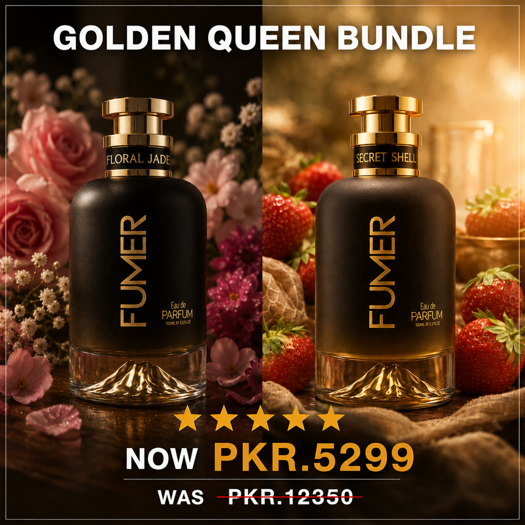Golden Queens Bundle | Floral Jade + Secret Shell